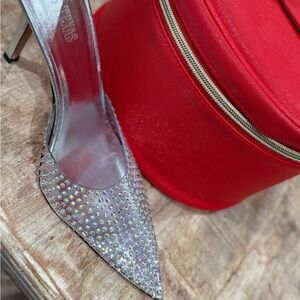 Paris Texas Silver Rhinestone Heels